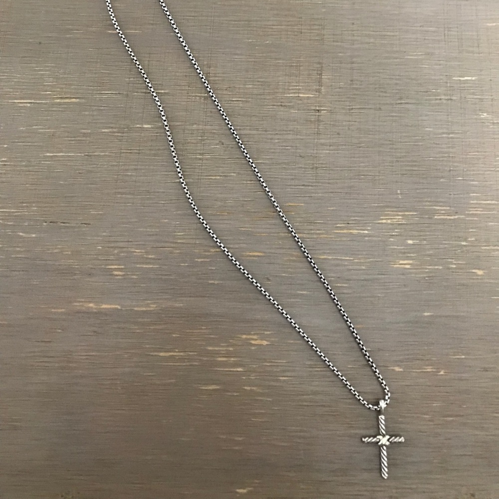 David Yurman petite x cross necklace
